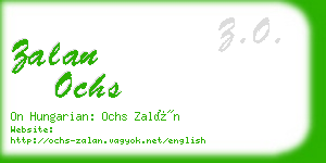 zalan ochs business card